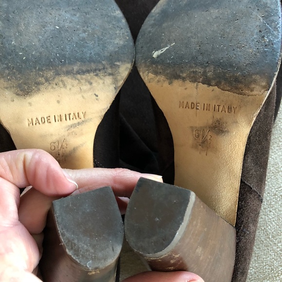 KORS Michael Kors Brown Suede Whipstitch OTK Boots - Picture 4 of 7